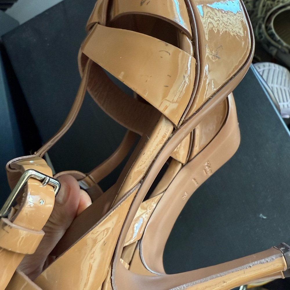 Saint Laurent Brown Leather Women's Sandals - Picture 4 of 4